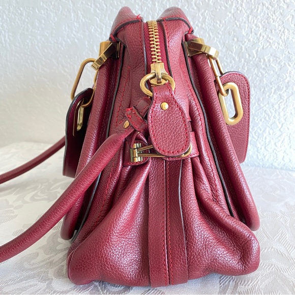Chloe burgundy medium paraty bag - Picture 4 of 15